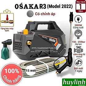 Mua Máy xịt rửa xe chỉnh áp Osaka R3 - 3000W - Model 2022 - Tặng béc xịt máy lạnh  điều hoà