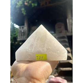 Kim tự tháp thạch anh trắng NHA SAN T658 Mệnh Kim nên để gì trong xe ô tô - 1.08 Kg (8 x 10 cm)