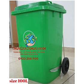 Mua THÙNG RÁC CÔNG CỘNG NHỰA ĐẠP CHÂN 100L - THÙNG RÁC NHỰA ĐẠP CHÂN