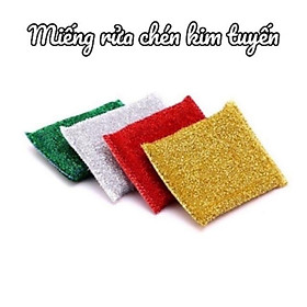 Mua Bộ 4 miếng rửa chén kim tuyến đa năng siêu sạch cao cấp