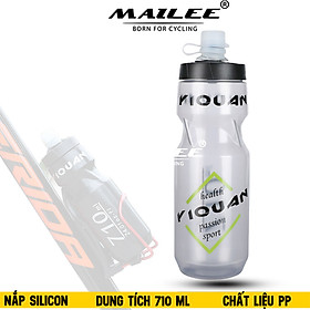 Bình nước xe đạp siêu nhẹ YQ-710 dung tích 710ml, chất liệu nhựa PP, tiện dụng cho xe đạp MTB và đường phố (không kèm giá đỡ bình nước xe đạp), để uống khi đạp xe ngoài trời - Mai Lee