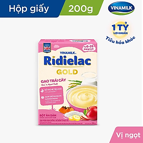 Combo 2 hộp BỘT ĂN DẶM 
RIDIELAC GOLD GẠO TRÁI CÂY - 
HỘP GIẤY 200G