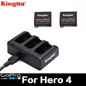 Mua Combo sạc 3 + 2 viên pin Kingma cho GoPro Hero 4