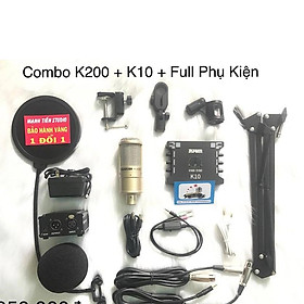 Mua Trọn Bộ Combo Micro Takstar PC-K200 + Soundcard K10 + Full Phụ Kiện
