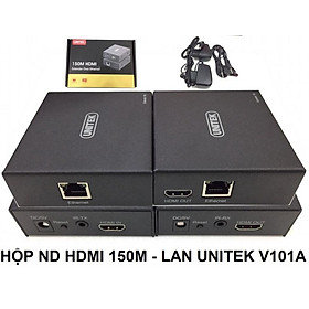 Bộ kéo dài HDMI to Lan 150m  Unitek V101A - HÀNG CHÍNH HÃNG