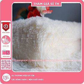 Mua Thảm Lông Xù Màu Trắng | 100x160cm | Thảm Trang Trí Phòng Khách - Phòng Ngủ - Thảm Trải Sofa - Thảm Dành Cho Bé