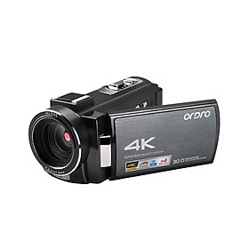 Máy Quay Phim Kỹ Thuật Số Kết Nối Wifi ORDOR HDV-AE8 4K Đầu Ghi Zoom Kỹ Thuật Số Màn Hình LCD IPS (30Mp) (16X) (3 Inch)- Đen