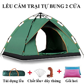 Lều cắm trại tự bung, lều phượt du lịch dã ngoại dành cho 4-6 người, chống nước, thông gió 2 chiều