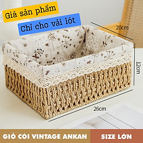 Mua Vải Dùng Để Lót Rổ Cói ANKAN  Giỏ Đựng Đồ  Đựng Trái Cây  Chụp Ảnh Decor (Giá chỉ phần vải)