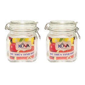 Mua Bộ 2 Hũ Thủy Tinh Vuông Kova Có Khóa 600ml