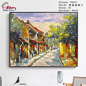 Mua Tranh sơn dầu số hóa tự tô màu Gam VN014 40x50cm căng sẵn khung