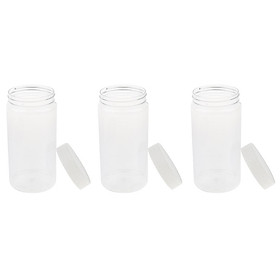3Pcs Plastic Specimen Container Bottle Pot, Sample Jar Bottle 500ml