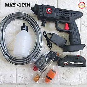 Mua Máy rửa xe tạo bọt tuyết cầm tay  máy xịt tăng áp đa năng nhiều vòi -Kèm 2PIN và phụ kiện