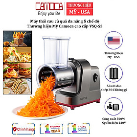 Mua Máy thái rau củ quả đa năng Camoca cao cấp VSQ-S5 tích hợp 5 bộ lưỡi dao tương ứng với 5 kiểu thái cắt - BẢO HÀNH 12 THÁNG  HÀNG CHÍNH HÃNG