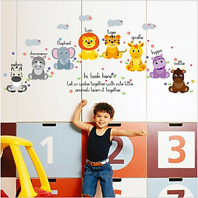 Decal dán tường cho bé học tiếng anh mẫu số 5 (50 x 125 cm)