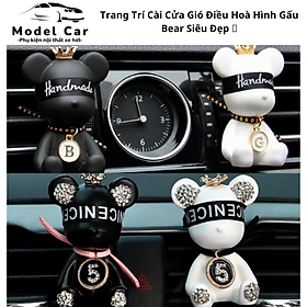 Trang Trí Cài Cửa Gió Điều Hoà Hình Gấu Bear Đính Đá Siêu Đẹp