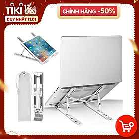 Hình ảnh Giá Đỡ Laptop, Máy Tính Bảng Hợp Kim Nhôm 6 Mức Điều Chỉnh Chiều Cao Thông Thoáng Hỗ Trợ Tản Nhiệt Hàng Chính Hãng Tamayoko