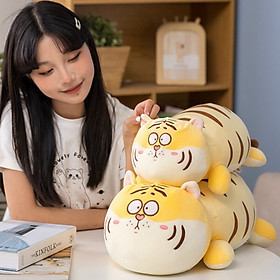 Thú nhồi bông hổ mặt ngáo mắt tròn dễ thương - Size từ 45cm đến 70cm - Quà tặng gấu bông hổ êm mịn