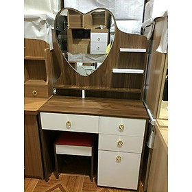 Mua Bàn trang điểm gỗ MDF phủ melamine rộng 80cm sâu 40cm gương trái tim