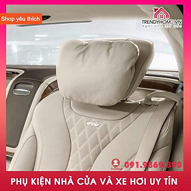 Gối Tựa Đầu Ô Tô Maybach vải da Lộn Ancatara