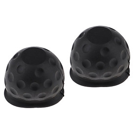 2 Pieces 50mm Tow Ball Cover Caps Towing Hitch for Caravan Trailer Black