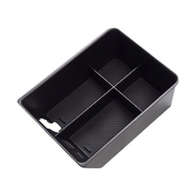 Center Console Organizer Containers Tray ,Plug and Play ,Waterproof, Solid 4 Grids Keys Cards Coins Storage Car Armrest Box Holder Professional