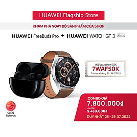 Mua Bộ Sản Phẩm (Đồng Hồ Thông Minh HUAWEI WATCH GT 3 46mm + Tai Nghe Bluetooth HUAWEI Freebuds Pro) | Hàng Chính Hãng