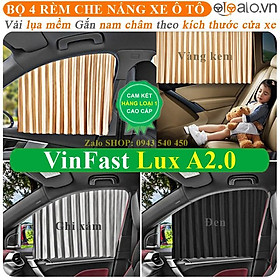 Rèm vải che chắn nắng xe ô tô VinFast Lux A2.0 Cao Cấp gắn nam châm keo 3M