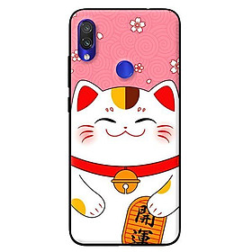 Ốp in cho Xiaomi Redmi Note 7 Mèo Nền Hồng - Hàng chính hãng
