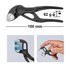 Mua Kìm nước mỏ quạ Knipex Cobra XS dài 100mm mở đến Ø28 mm mã 87 00 100