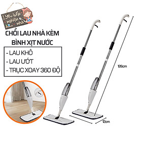 Cây Lau Nhà Thông Minh Gấp Gọn Có Bình Xịt Xoay 360 Độ