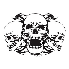 Fade-resistance Skull Head Car Stickers Decal for All Vehicles