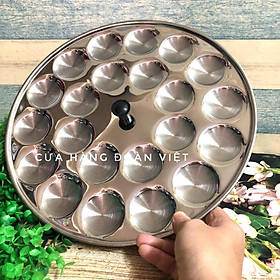 Mua Khuôn Bánh Bèo - Inox tiện lợi có nút cầm chống nóng - Khuôn 22 Bánh   đường kính khuôn 32cm