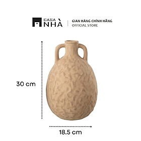 Mua Bình Gốm Cắm Hoa Trang Trí Có Quai - Set 3 Bình Cắm Hoa Cao Cấp Màu Be | Casanhà Home Furniture