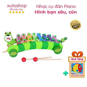 Đàn đồ chơi xe kéo nhạc cụ Piano 8 thanh cho bé hình con vật ngộ nghĩnh
