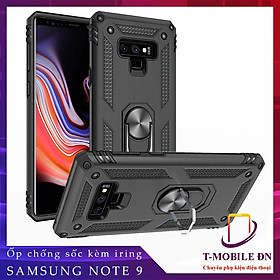 Ốp lưng cho Samsung Note 9 chống sốc 2 lớp kèm nhẫn iring làm giá đỡ