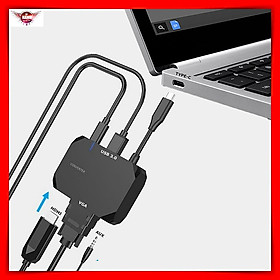 Mua Cáp chuyển USB Type-c ra 5 cổng HDMI/ Vga/ PD  Usb 3.0 cho MAC/ Laptop/ Smartphone MHL