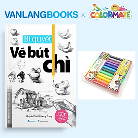 Sách Bí Quyết Vẽ Bút Chì + Bộ 12 Bút Lông Fine Tip Marker - Vanlangbooks x Colormate
