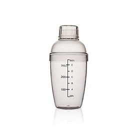 Bình lắc pha chế shaker cocktail ,pha trà sữa bằng nhựa cứng có vạch chia in đậm