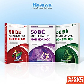 Hình ảnh sách Bộ đề trắc nghiệm Khối B: 3 Sách luyện đề minh hoạ ôn thi thpt môn toán hoá sinh moonbook