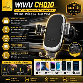 Mua Giá đỡ điện thoại trên ô tô GravityLock Pro đa năng WiWU CH010 - Kẹp trọng lực tự động | Móc khóa cửa gió chống rung | Xoay 360° | Hợp kim nhôm cao cấp - Hàng nhập khẩu
