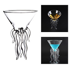 Octopus Martini Glass Juice Glass Bar Goblet Tools Jellyfish Glass Cup 100ml