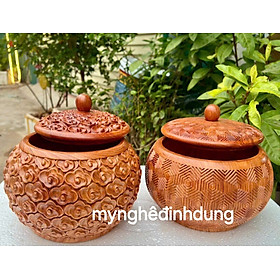 Mua HŨ ĐỰNG HẠT DƯA ĐA NĂNG BẰNG GỖ  BÁCH XANH  KT 20×20cm