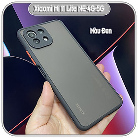 Ốp lưng cho Xiaomi Mi 11 Lite NE-4G-5G nhám viền màu che camera