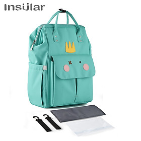 Insular Mommy Bag Backpack Large Capacity Waterproof Baby Bags Diaper Bag with Changing Pad Stroller Hanging Strap
