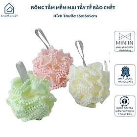 Bông Tắm Lưới Tẩy Tế Bào Chết, Tạo Bọt Hàn Quốc An Toàn, Màu Sắc Tươi Sáng - Giao Màu Ngẫu Nhiên - HÀNG CHÍNH HÃNG MINIIN