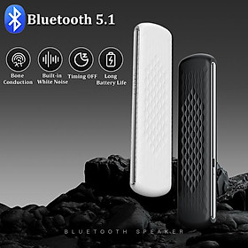 Loa Bluetooth bỏ túi mới Dẫn truyền xương Soundbar không dây âm thanh nổi dưới gối Hộp nhạc tích hợp tiếng ồn trắng Cải thiện giấc ngủ Màu sắc: Đen