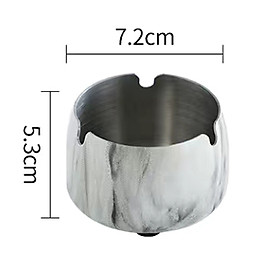 Mua Cốc Gạt Tàn Kim Loại Bọc Hoạ Tiết Vân Đá Trắng Sang Trọng Cao Cấp Size 7.5x5.3cm