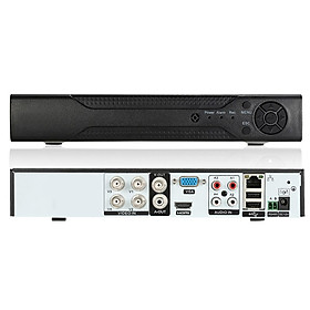 4CH 1080P Hybrid NVR AHD TVI CVI DVR 5-in-1 Digital Video Recorder P2P Cloud Network Plug and Play APP Viewing Motion Detection PTZ Security Camera Surveillance System