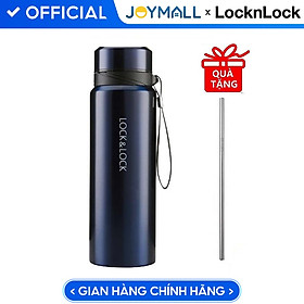 Bình Giữ Nhiệt 800ml Lock&Lock Vacuum Bottle LHC6180 - Hàng Chính Hãng, Bằng Thép Không Gỉ, Có Lưới Lọc Trà Bằng Inox, Mức Giữ Nhiệt Vượt Trội Tặng Kèm Ống Hút Inox